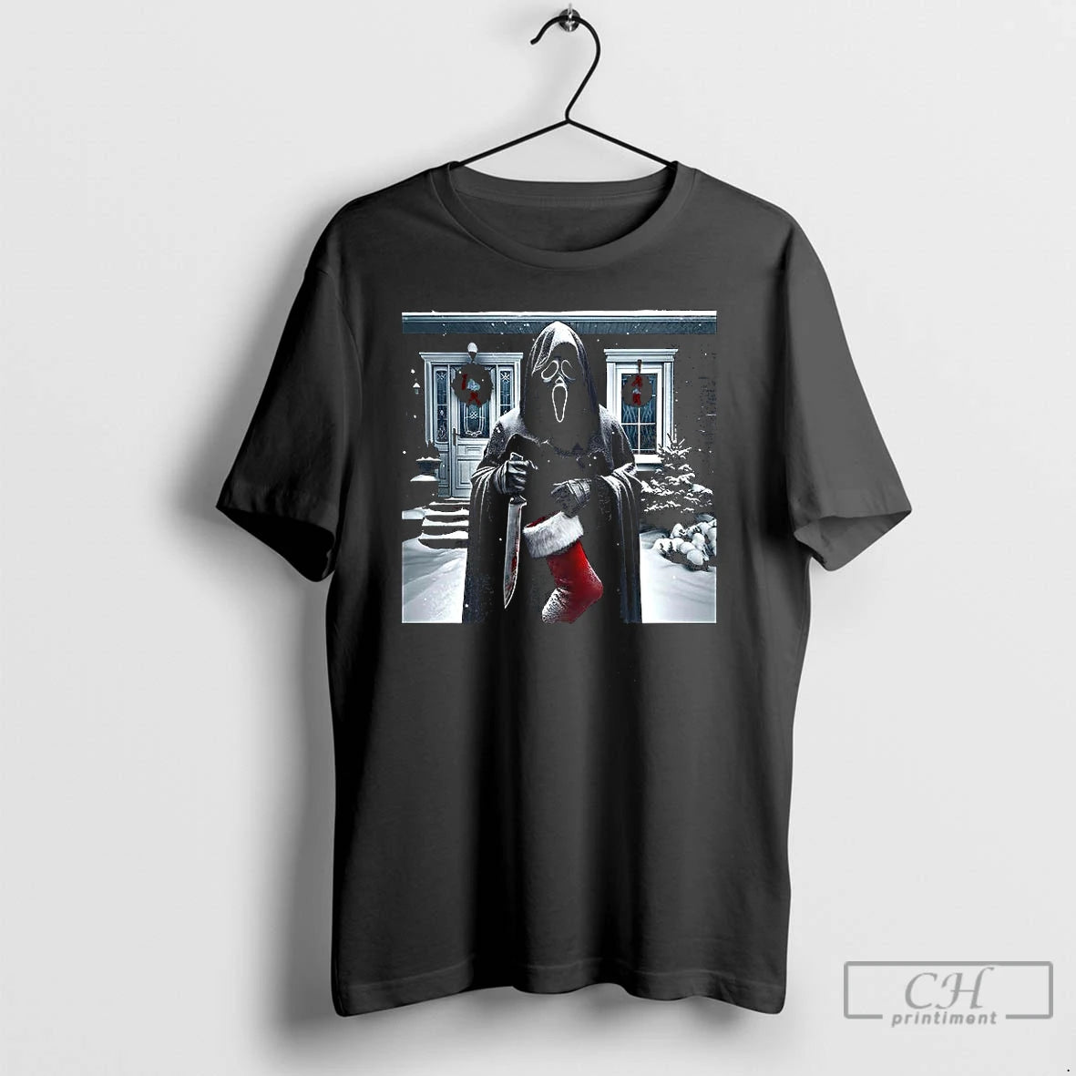 Premium Ghostface Socks Celebrates Christmas T Shirts Hoodie Sweatshirt | PurePodTees.com