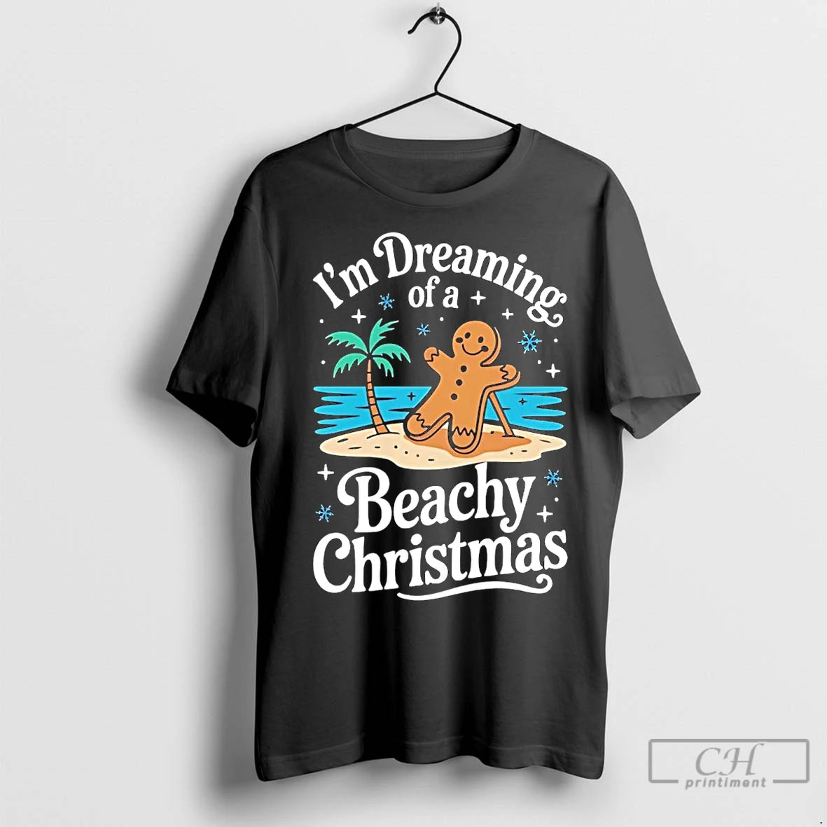 Premium Gingerbread Im Dreaming Beachy Christmas Shirt Hoodie Sweatshirt | PurePodTees.com