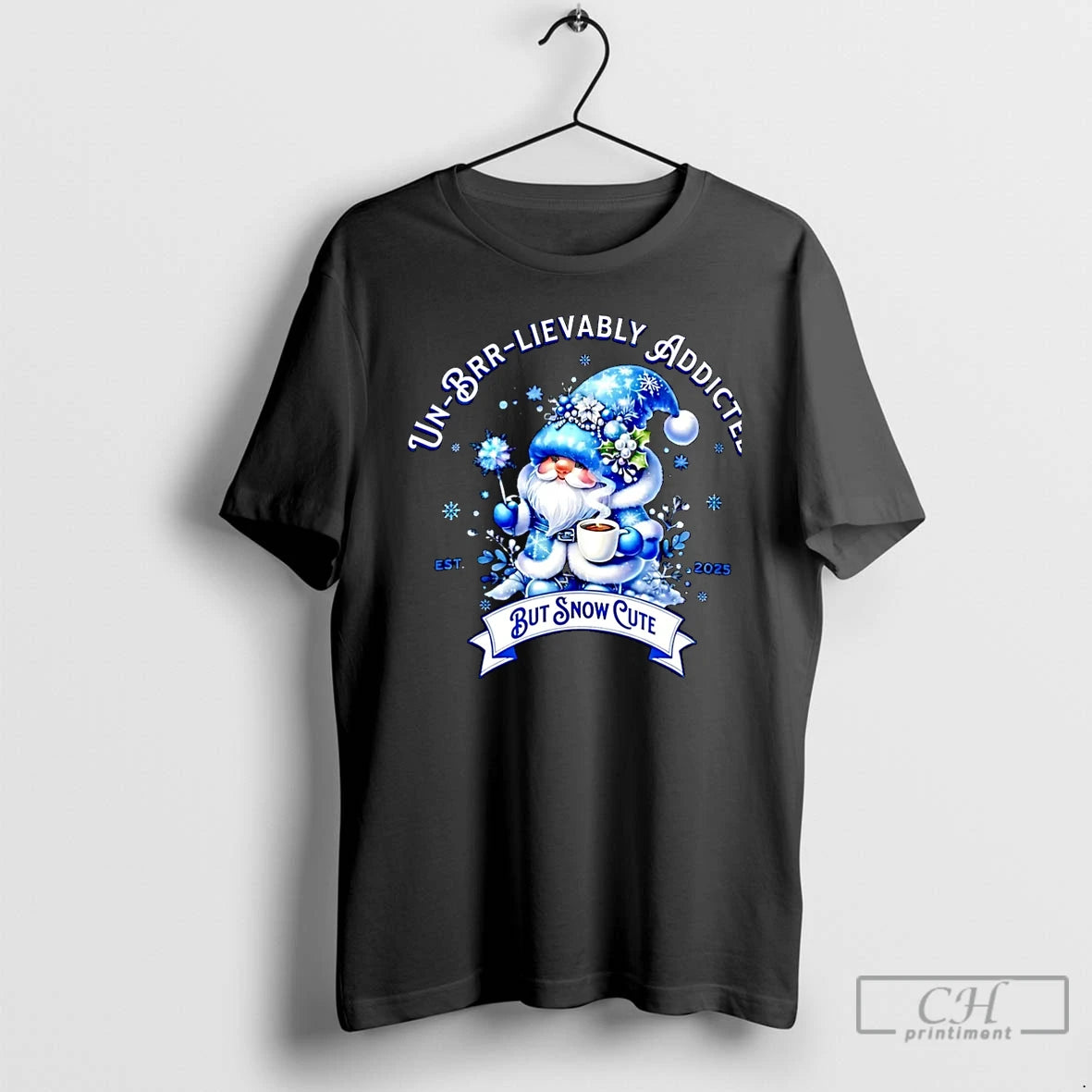 Premium Gnome Un Brr Lievably Addicted But Snow Cute Est 2025 Christmas T Shirts Hoodie Sweatshirt | PurePodTees.com