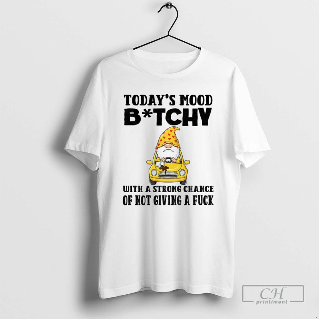 Premium Gnome Todays Mood Bitchy With A Strong Chance Of Not Giving A Fuck Christmas Shirt Hoodie Sweatshirt