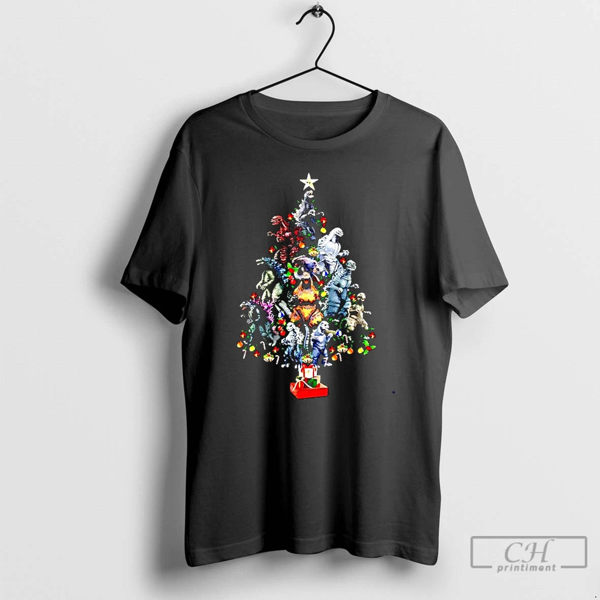 Premium Godzilla Christmas Tree Kaiju Holiday Shirt Hoodie Sweatshirt | PurePodTees.com
