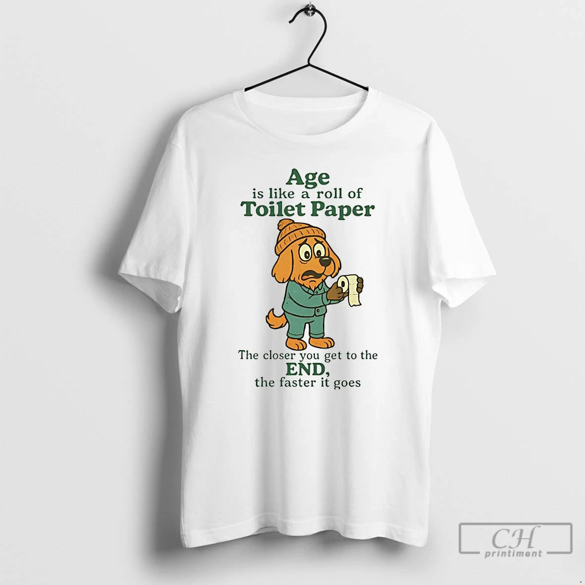 Premium Golden Retriever Age Is Like A Roll Of Toilet Paper T Shirts Hoodie Sweatshirt | PurePodTees.com