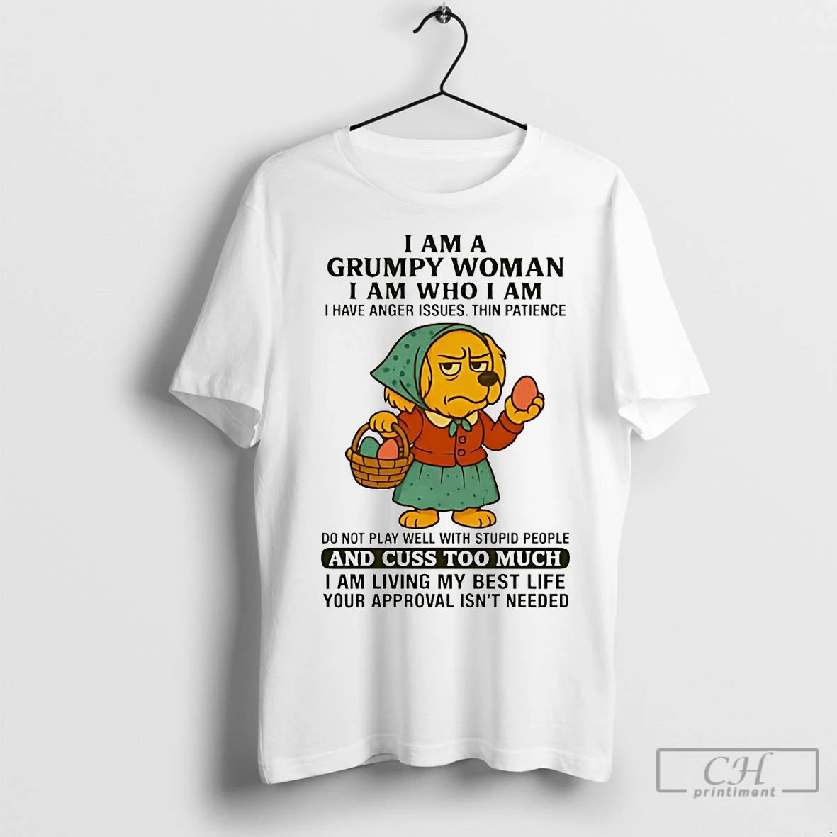 Premium Golden Retriever I Am A Grumpy Woman I Am Who I Am Shirt Hoodie Sweatshirt | PurePodTees.com