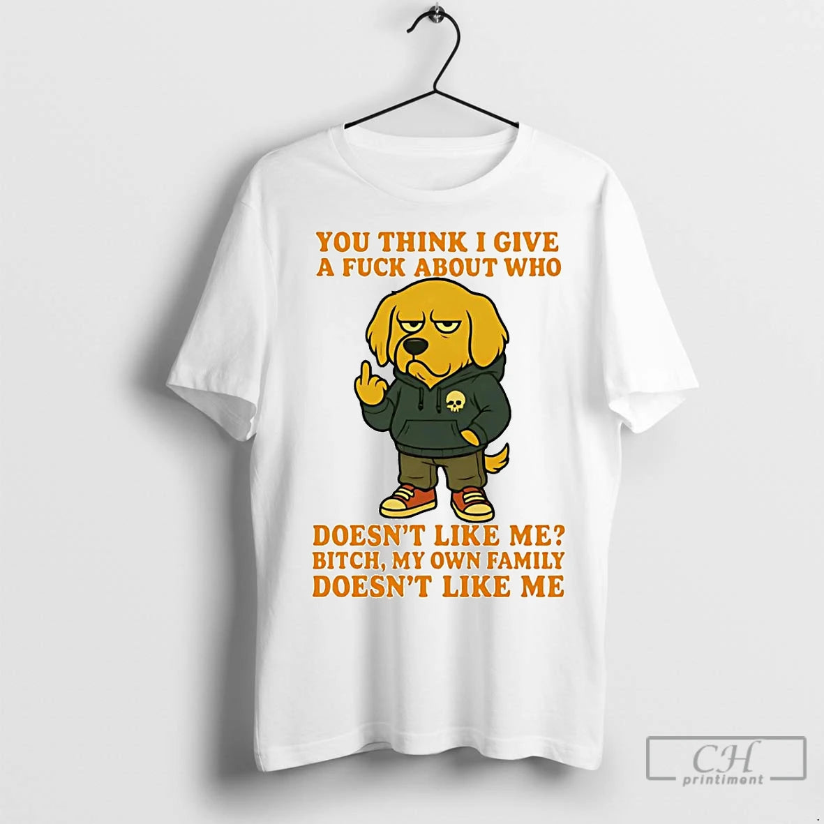 Premium Golden Retriever You Think I Give A Fuck Shirt Hoodie Sweatshirt | PurePodTees.com