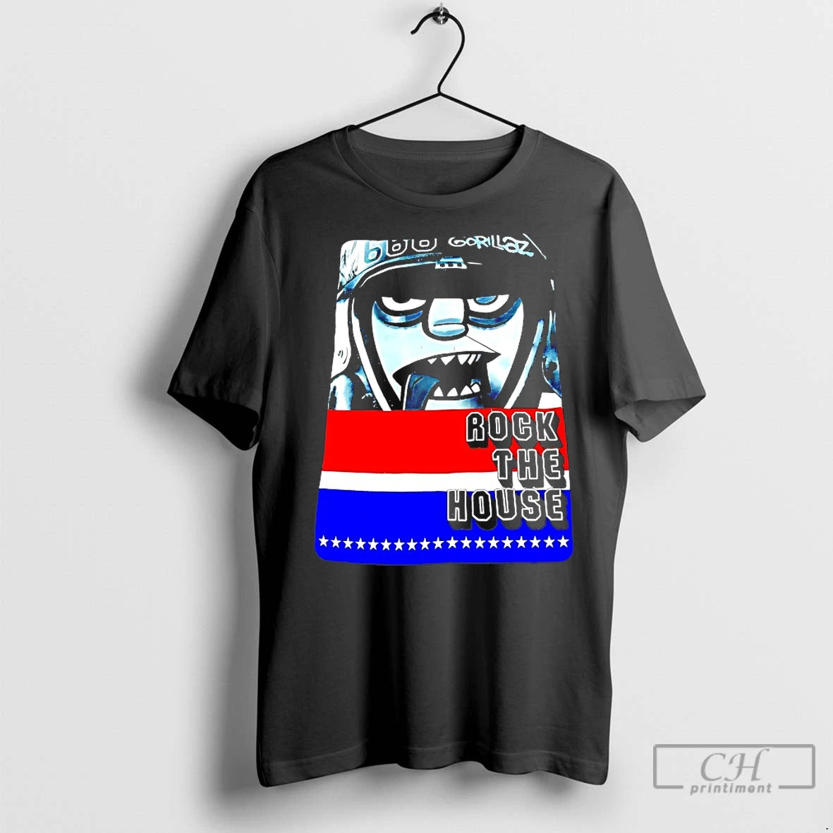 Premium Gorillaz Rock The House Shirt Hoodie Sweatshirt | PurePodTees.com