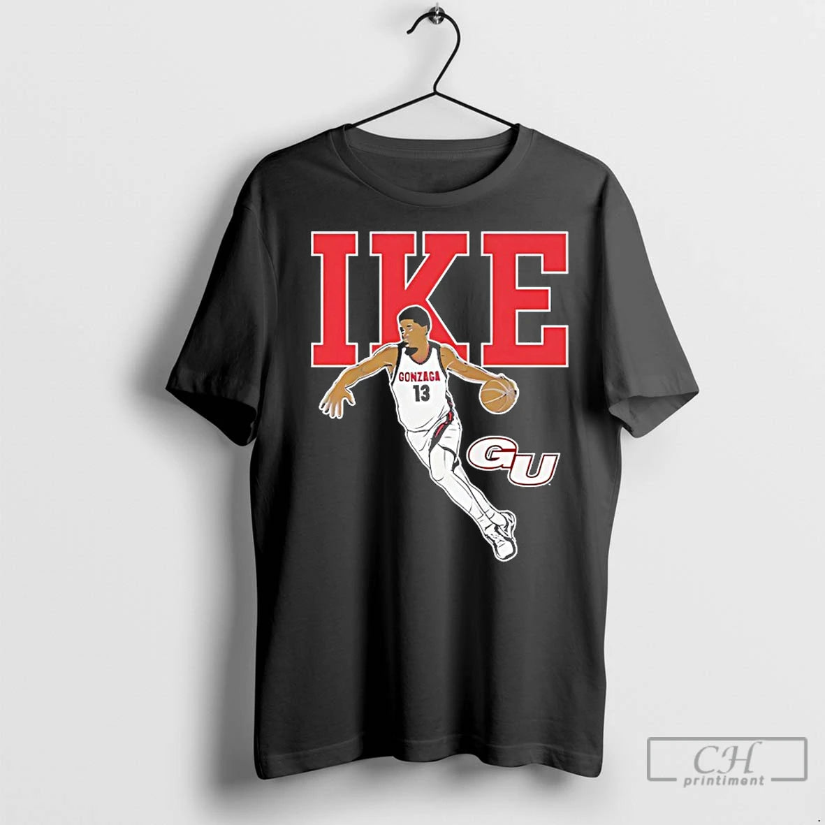 Premium Graham Ike Gonzaga Bulldogs Basketball Player Pose Star Shirt Hoodie Sweatshirt | PurePodTees.com