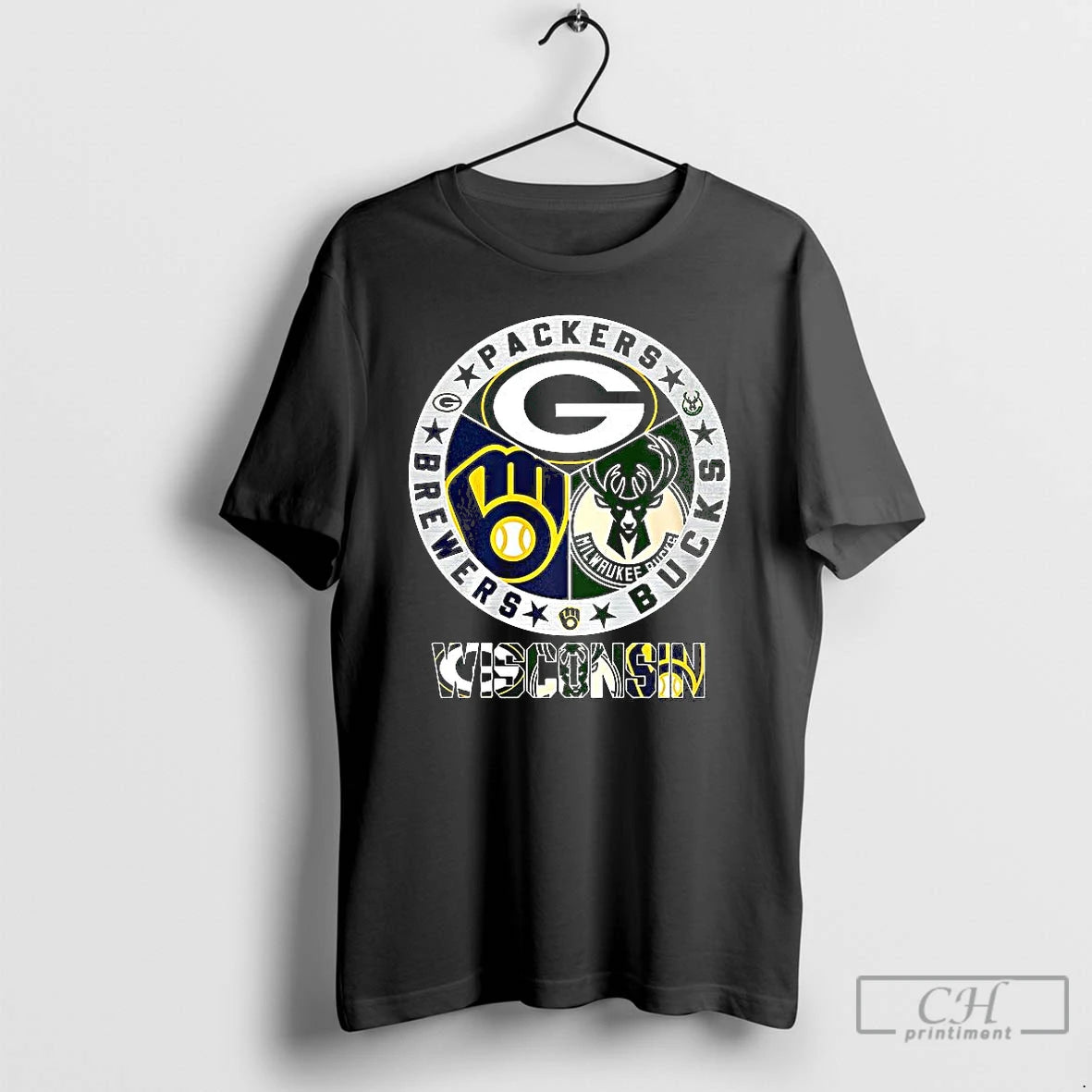 Premium Green Bay Packers Milwaukee Brewers Milwaukee Bucks Mashup Logo Shirt Hoodie Sweatshirt | PurePodTees.com