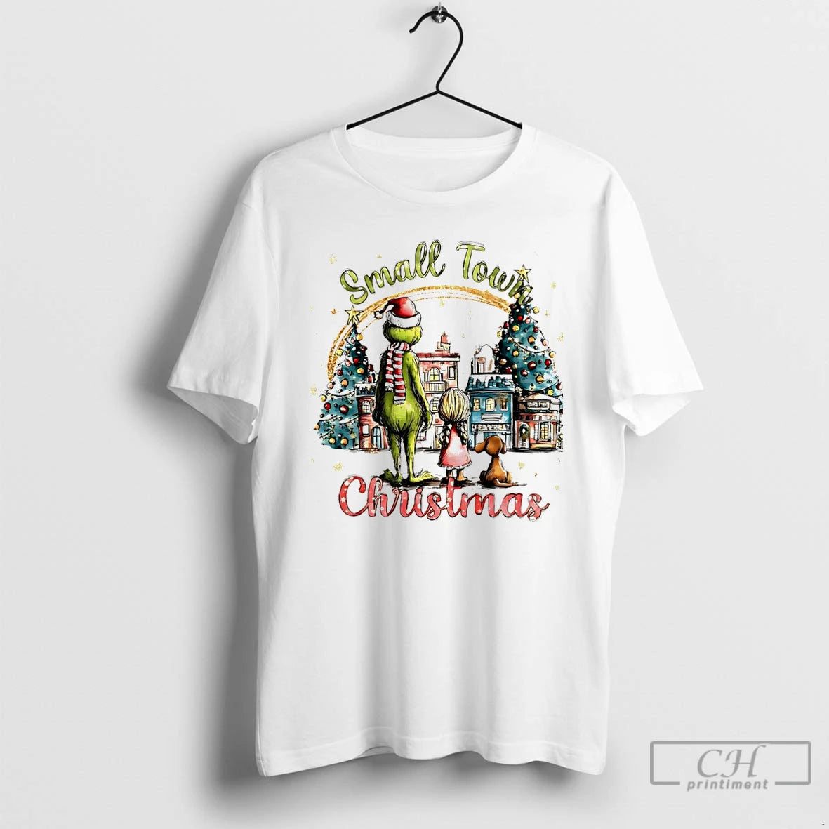 Premium Grinch And Friends Small Town Christmas Christmas T Shirts Hoodie Sweatshirt | PurePodTees.com