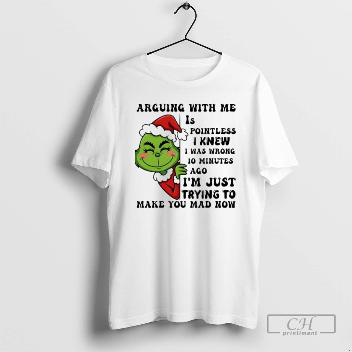 Premium Grinch Christmas Arguing With Me Pointless I Knew I Was Wrong 10 Minutes Ago Shirt Hoodie Sweatshirt