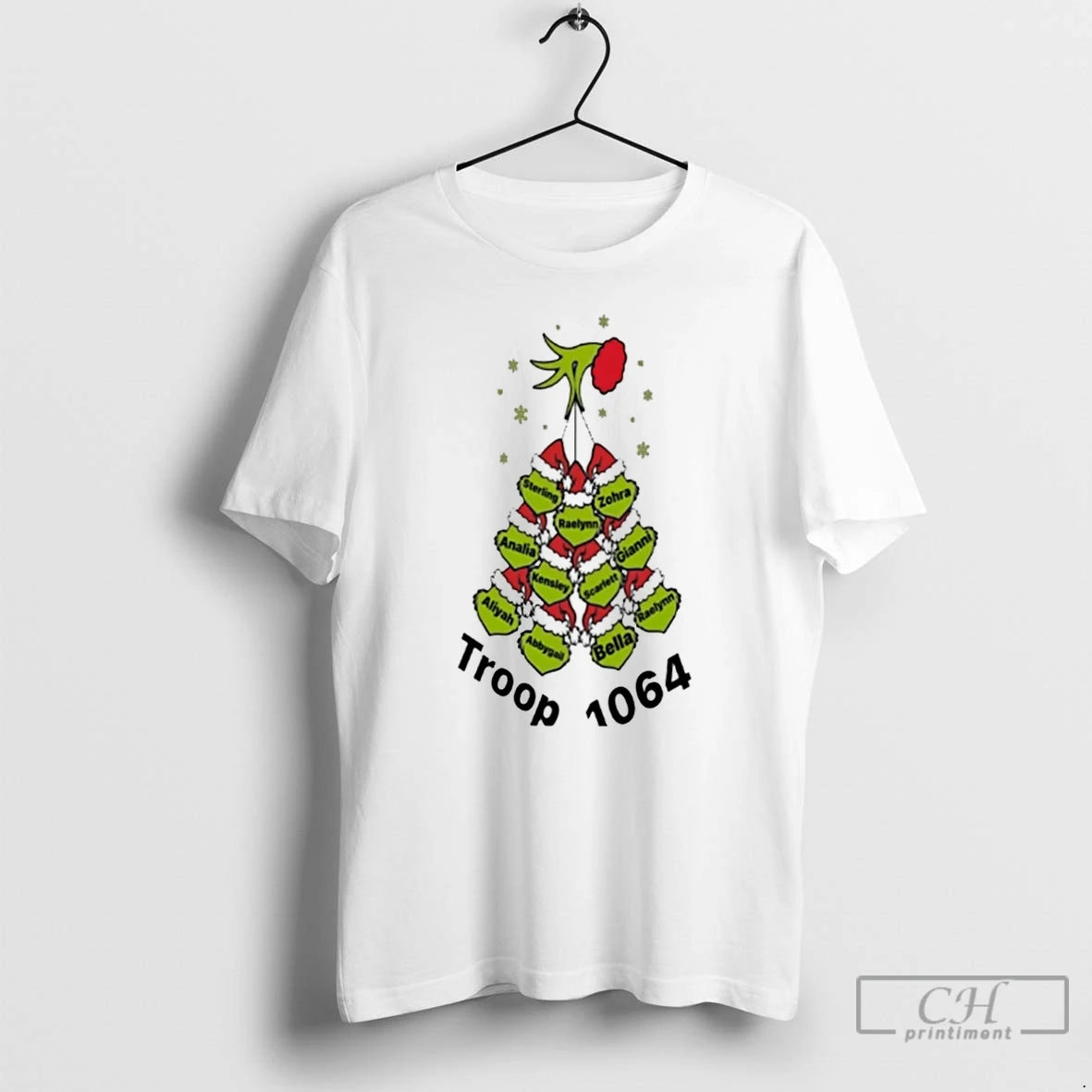 Premium Grinch Christmas Tree Troop 1064 T Shirts Hoodie Sweatshirt | PurePodTees.com