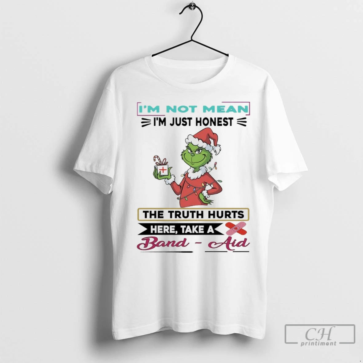 Premium Grinch Christmas Light Im Not Mean Im Just Honest The Truth Hurts Here Take Shirt Hoodie Sweatshirt | PurePodTees.com