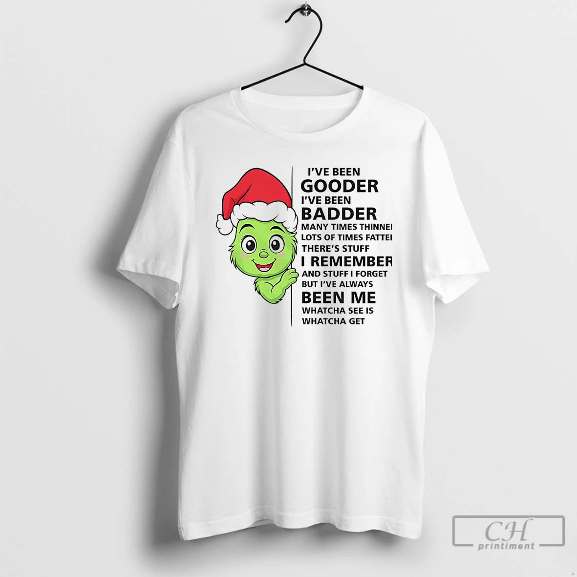 Premium Grinch Ive Been Gooder Ive Been Badder Christmas T Shirts Hoodie Sweatshirt | PurePodTees.com