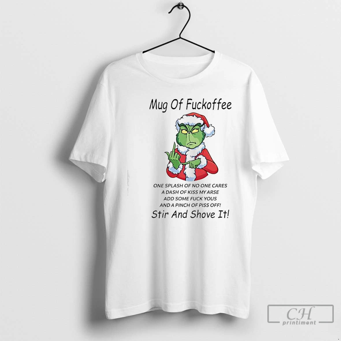 Premium Grinch Of Fuckoffee Stir And Shove It Shirt Hoodie Sweatshirt | PurePodTees.com