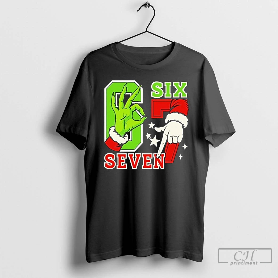 Premium Grinch Santa 67 Christmas Tiktok Trending T Shirts Hoodie Sweatshirt | PurePodTees.com