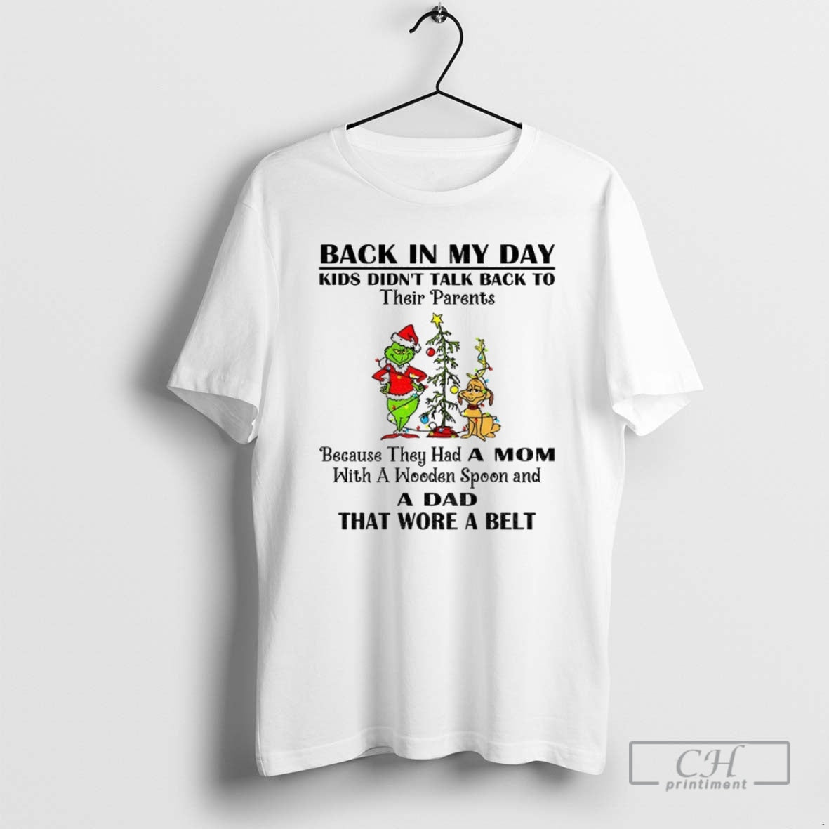 Premium Grinch Santa Claus Back In My Day Kids Didnt Talk Back To Their Parents Shirt Hoodie Sweatshirt | PurePodTees.com