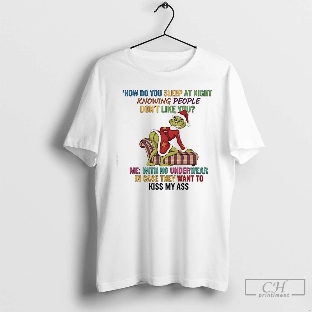 Premium Grinch Santa How Do You Sleep At Night Knowing People Dont Like You Shirt Hoodie Sweatshirt | PurePodTees.com