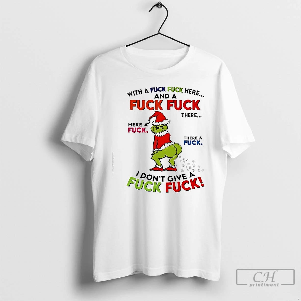 Premium Grinch Santa I Dont Give A Fuck Fuck Shirt Hoodie Sweatshirt | PurePodTees.com