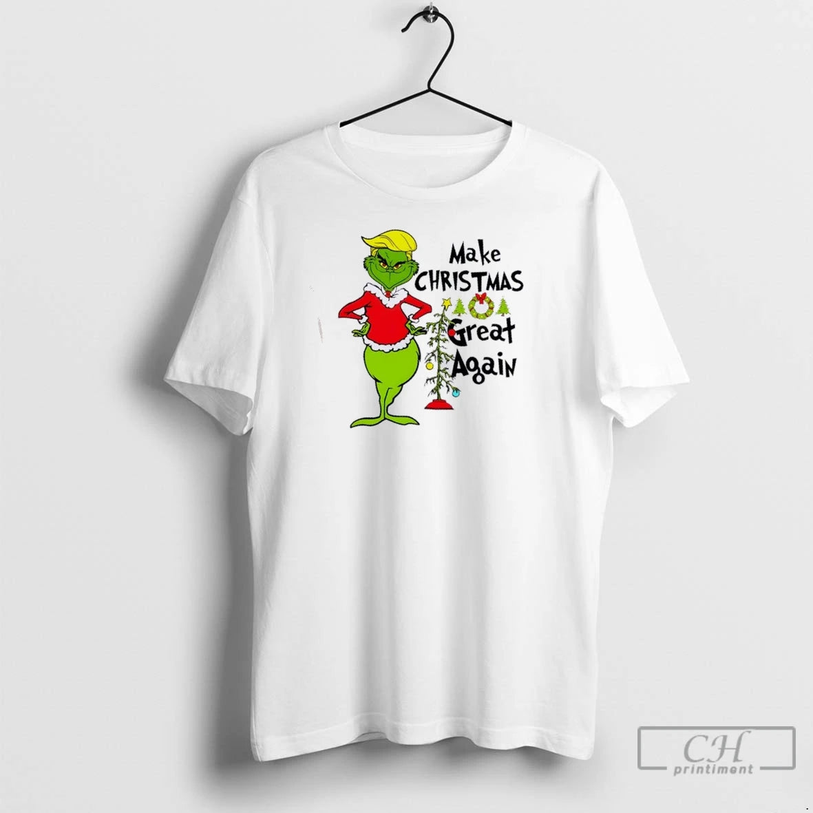 Premium Grinch Trump Hair Make Christmas Great Again Shirt Hoodie Sweatshirt | PurePodTees.com
