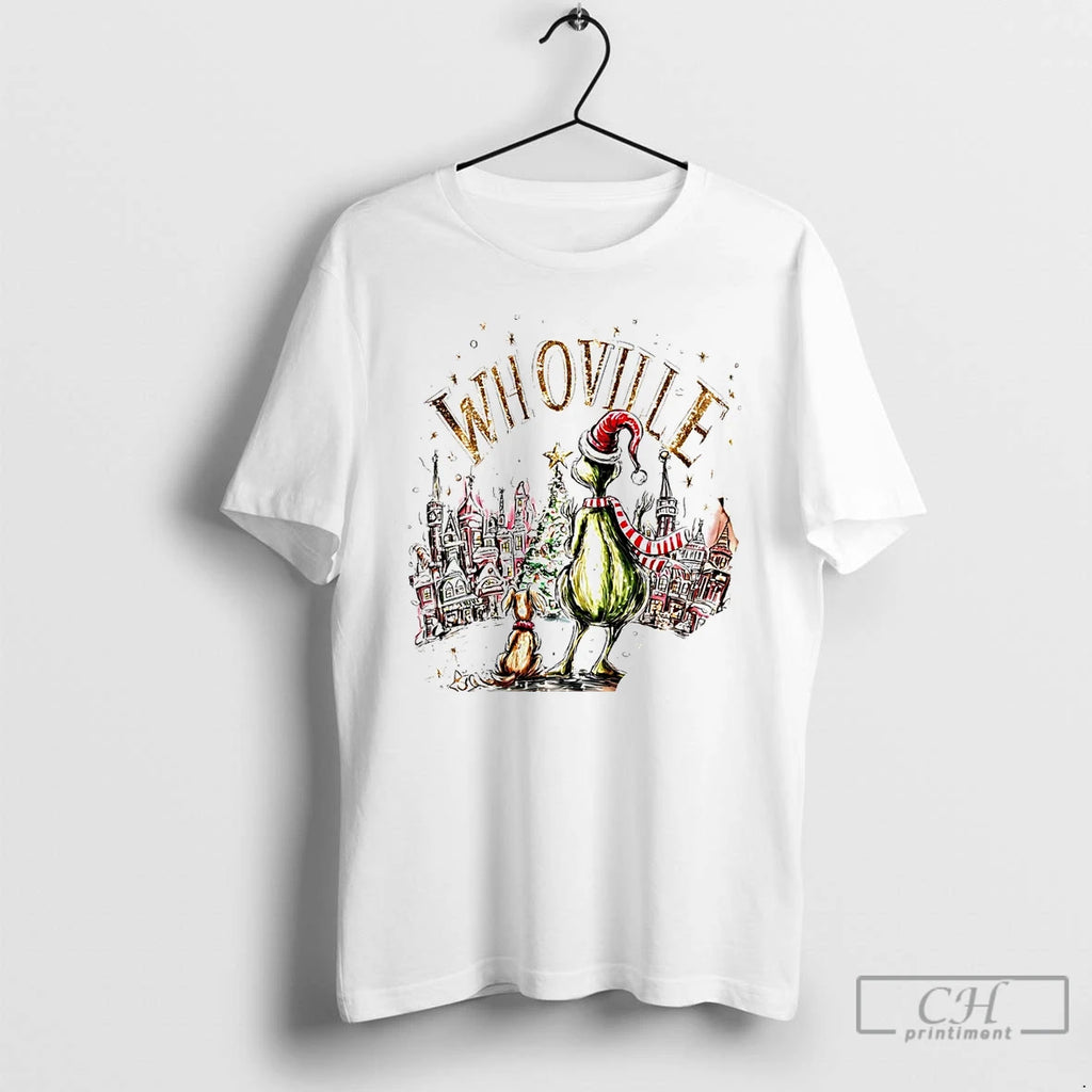 Premium Grinch And Dog Max Whoville Christmas T Shirts Hoodie Sweatshirt | PurePodTees.com