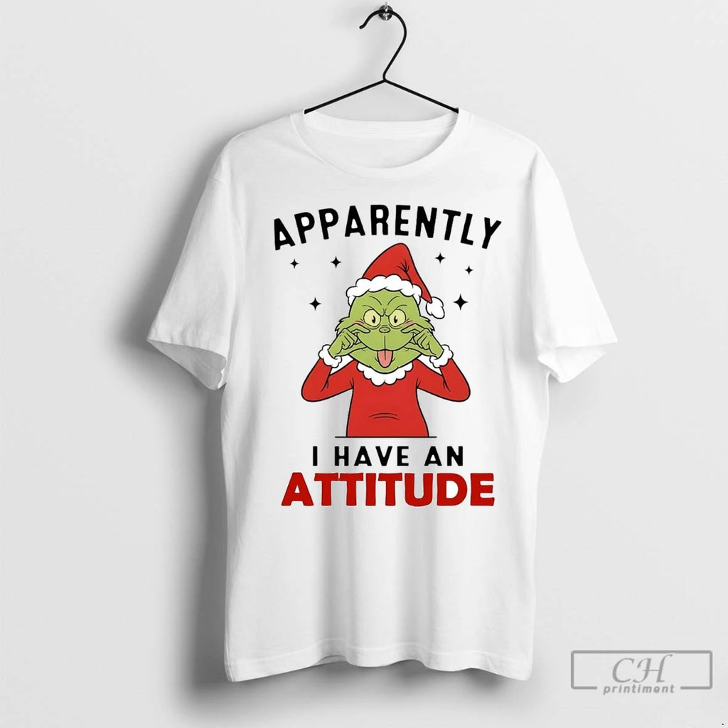 Premium Grinch Apparently I Have An Attitude Christmas Shirt Hoodie Sweatshirt | PurePodTees.com