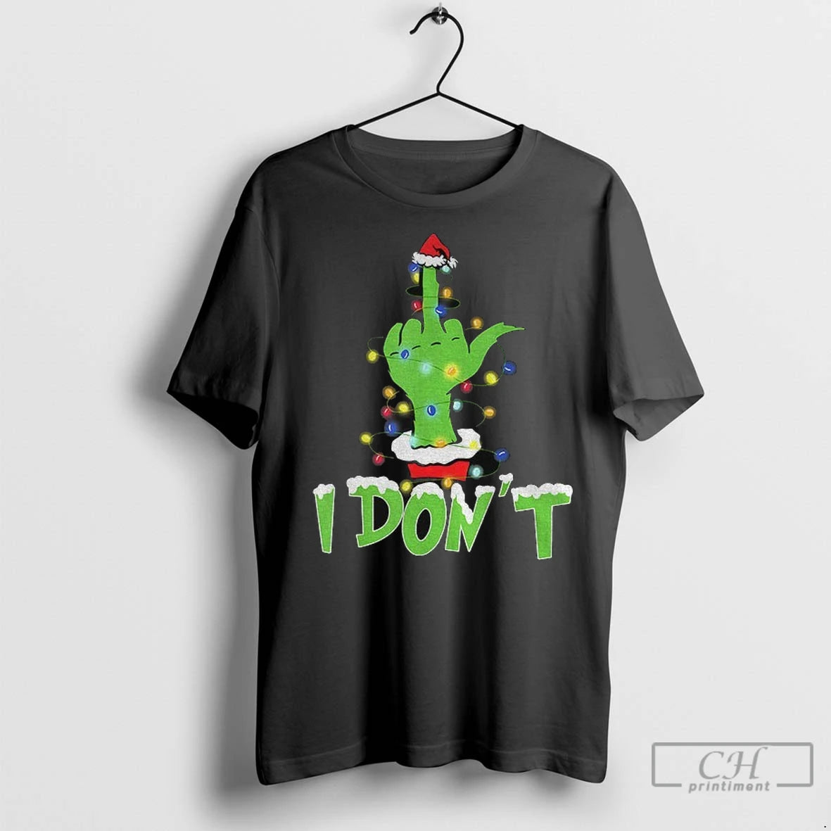 Premium Grinch Middle Finger I Dont Merry Christmas Shirt Hoodie Sweatshirt | PurePodTees.com