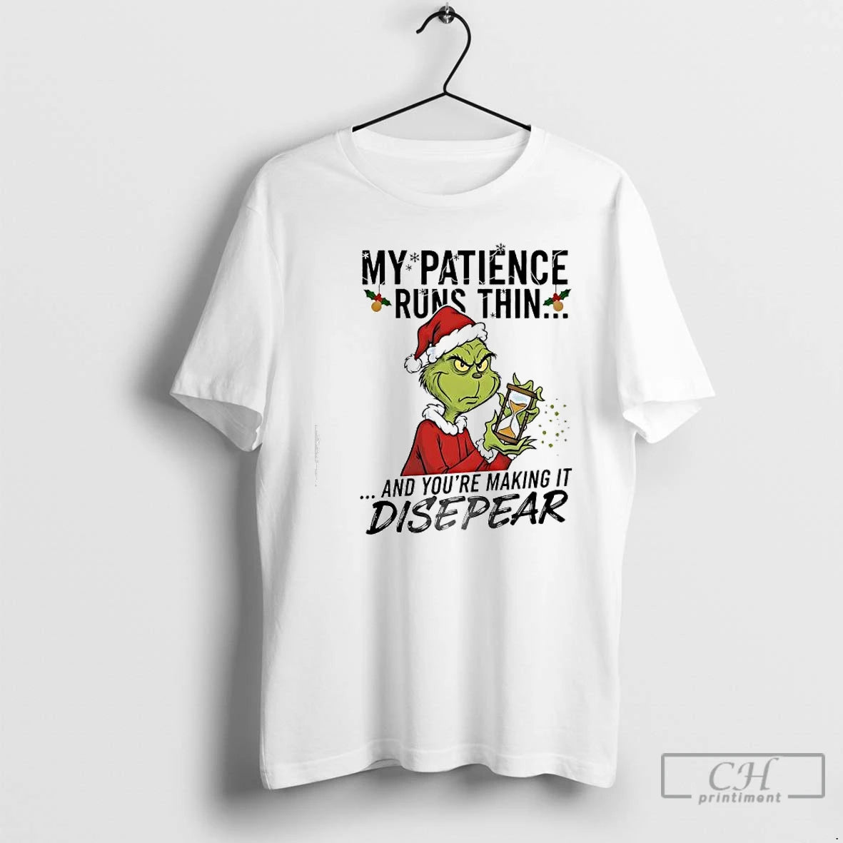 Premium Grinch My Patience Runs Thin And Youre Making It Disepear Shirt Hoodie Sweatshirt | PurePodTees.com