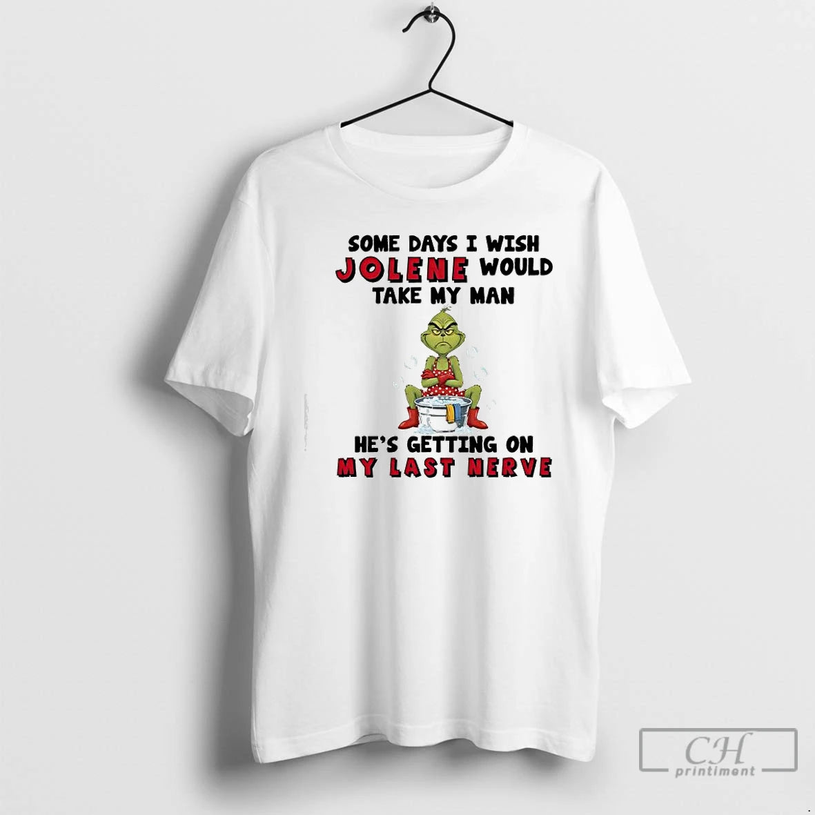 Premium Grinch Some Days I Wish Jolene Would Take My Man Hes Getting On My Shirt Hoodie Sweatshirt | PurePodTees.com