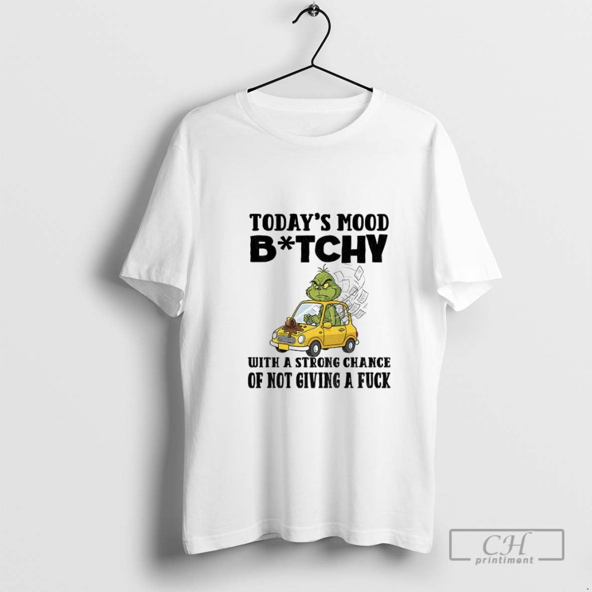 Premium Grinch Todays Mood Bitch With A Strong Chance Of Not Giving A Fuck Christmas Shirt Hoodie Sweatshirt