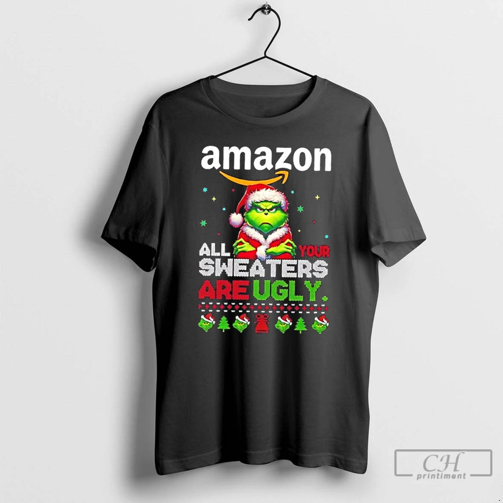 Premium Grinch X Amazon All Your Are Ugly Christmas Shirt Hoodie Sweatshirt | PurePodTees.com