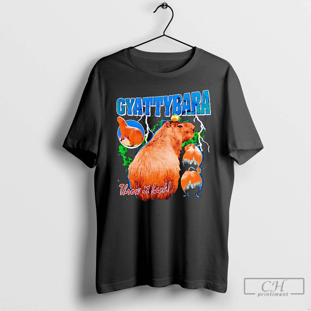 Premium Gyattybara Capybaras Throw It Back Graphic T Shirts Hoodie Sweatshirt | PurePodTees.com