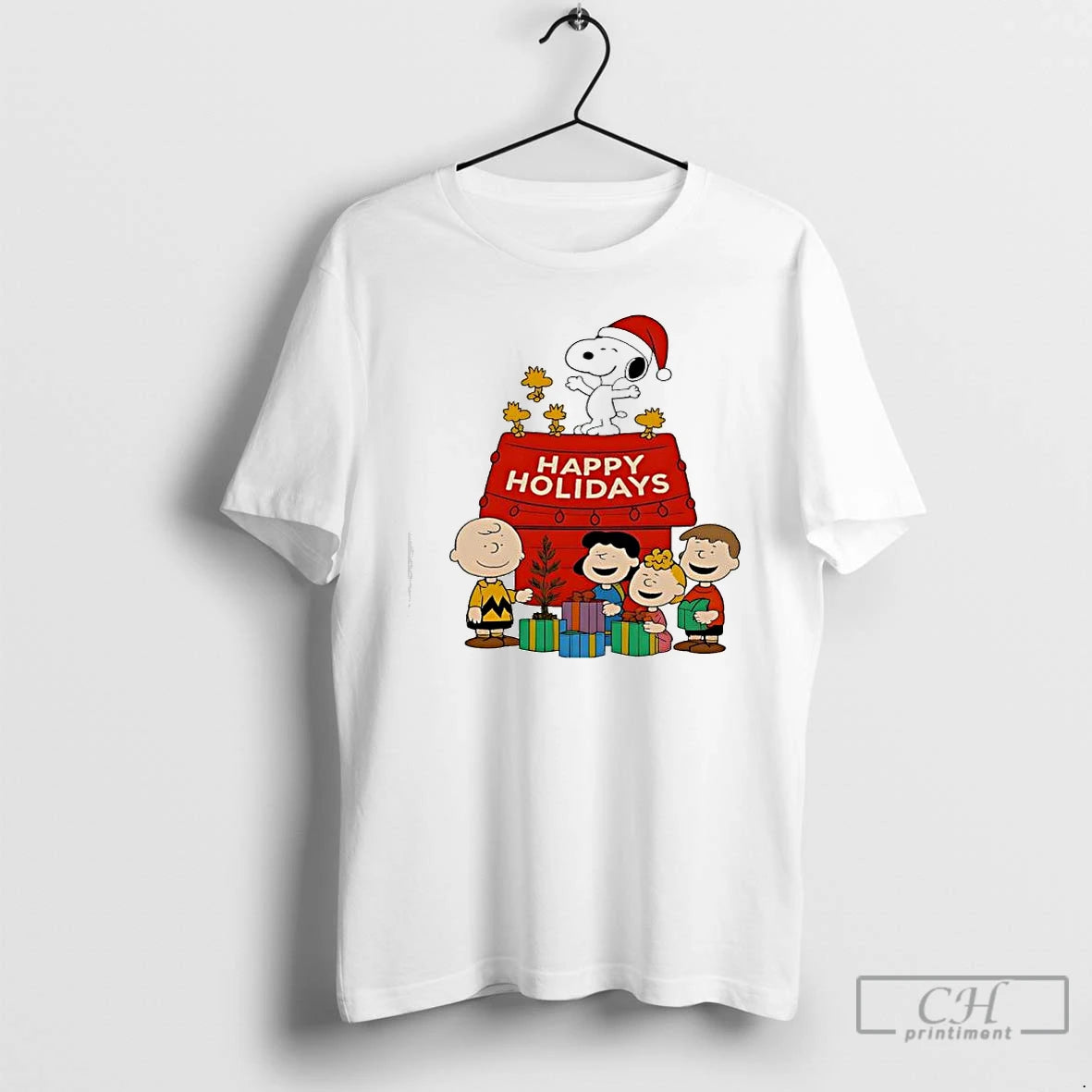 Premium Happy Holidays Peanuts Dog And Friends Shirt Hoodie Sweatshirt | PurePodTees.com