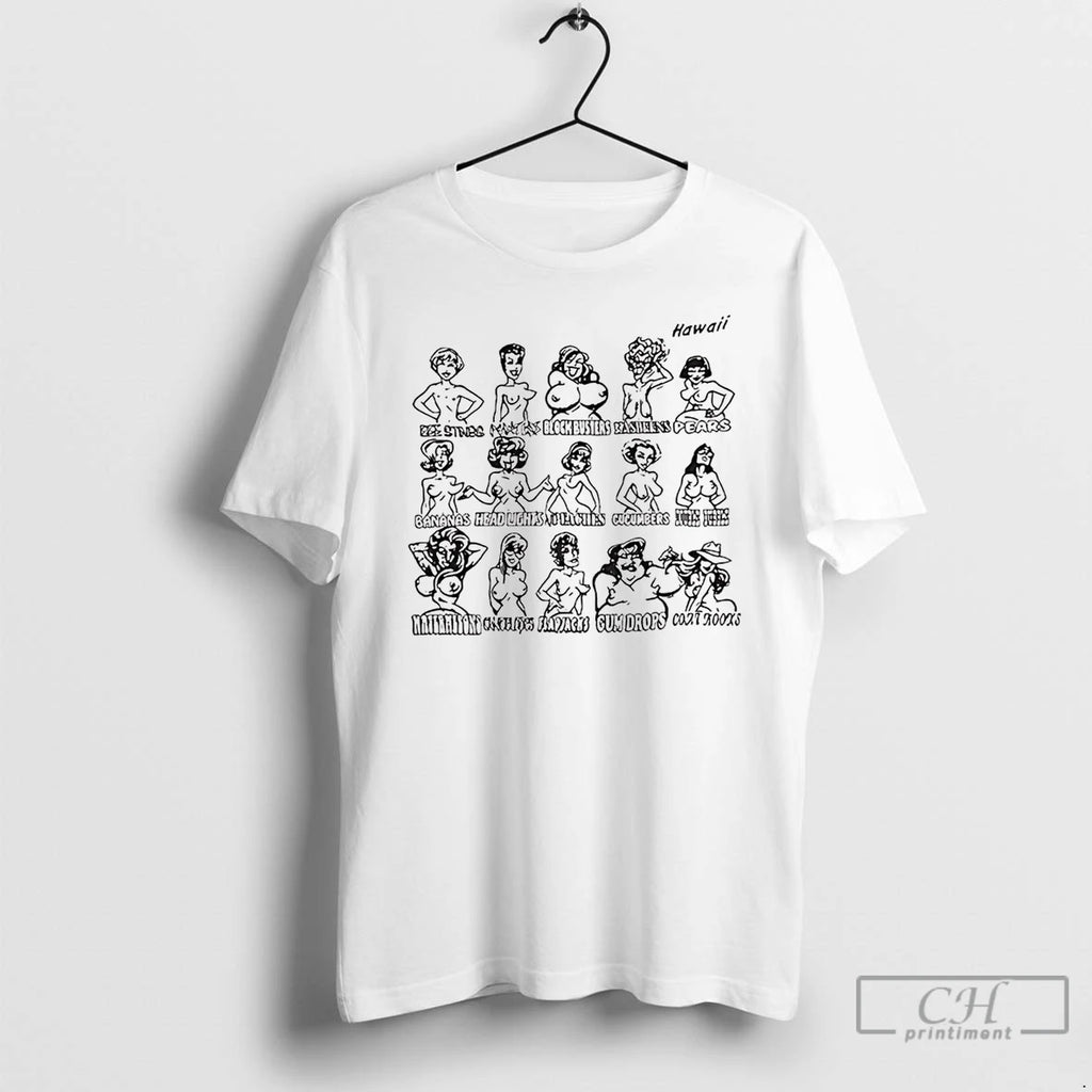 Premium Hawaii Boobs Breasts Types T Shirts Hoodie Sweatshirt | PurePodTees.com