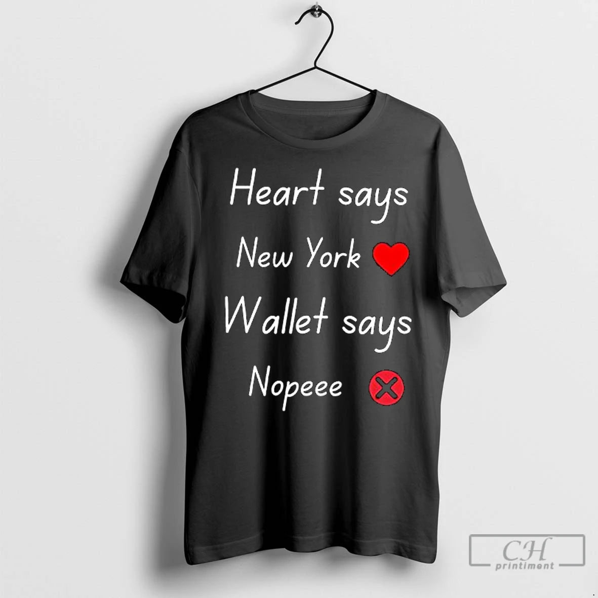 Premium Heart Says New York Wallet Says Nopeee Shirt Hoodie Sweatshirt | PurePodTees.com