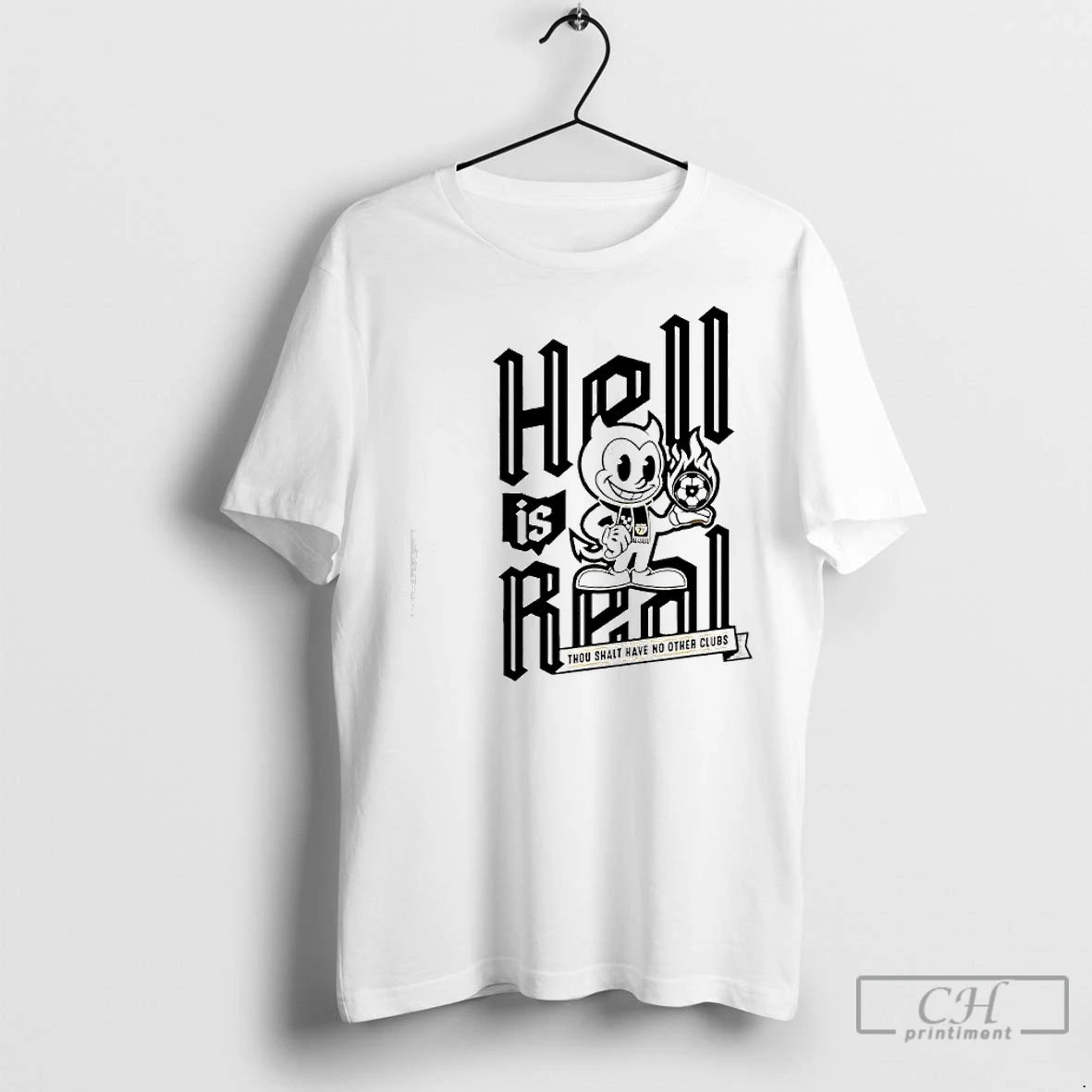 Premium Hell Is Real 2025 Lil Devil Thou Shalt Have No Other Clubs Shirt Hoodie Sweatshirt | PurePodTees.com