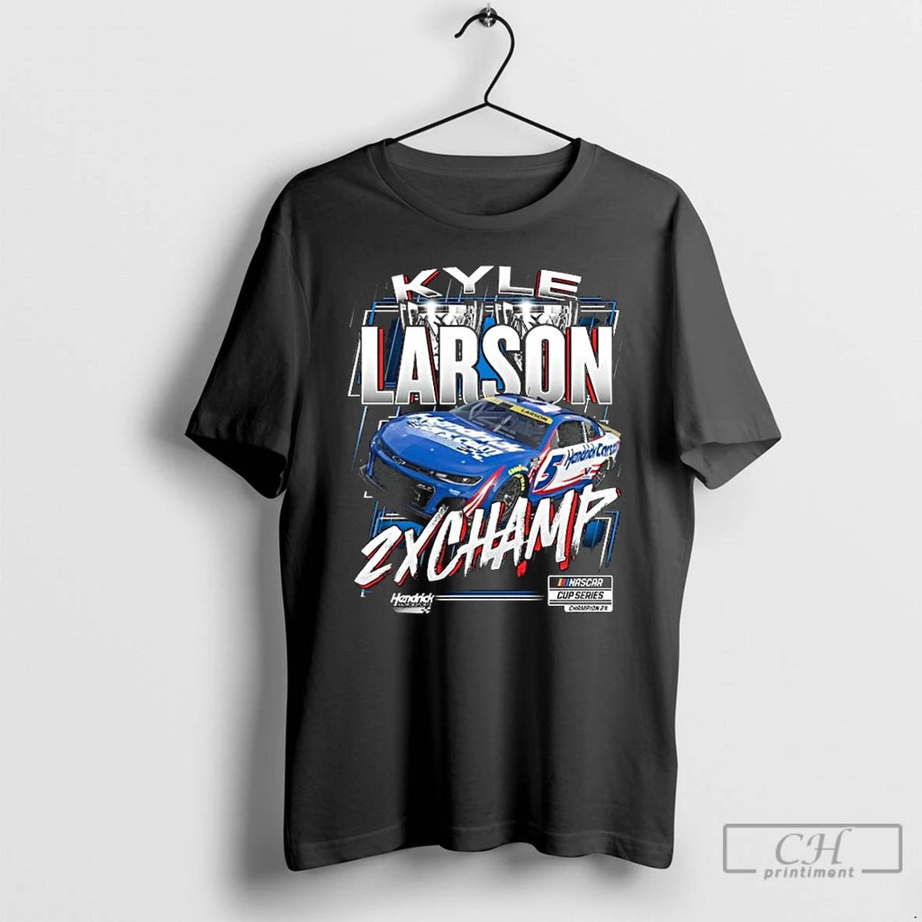 Premium Hendrick Motorsports Team Kyle Larson Two Time Nascar Cup Series Champion Trophy Long Sleve Shirt Hoodie Sweatshirt
