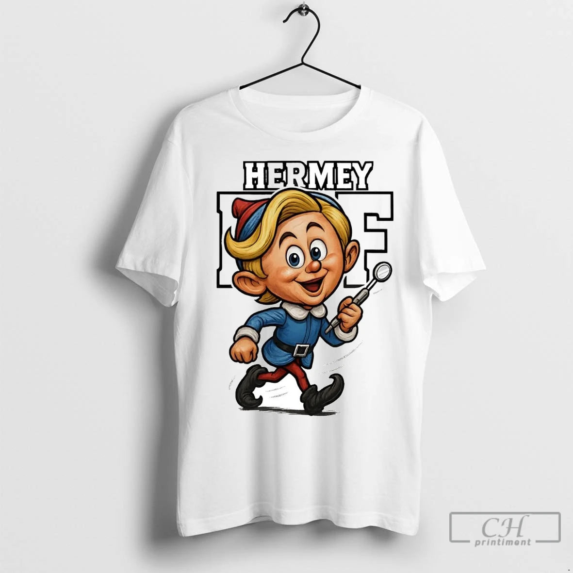 Premium Hermey The Elf Caricature Christmas Shirt Hoodie Sweatshirt | PurePodTees.com