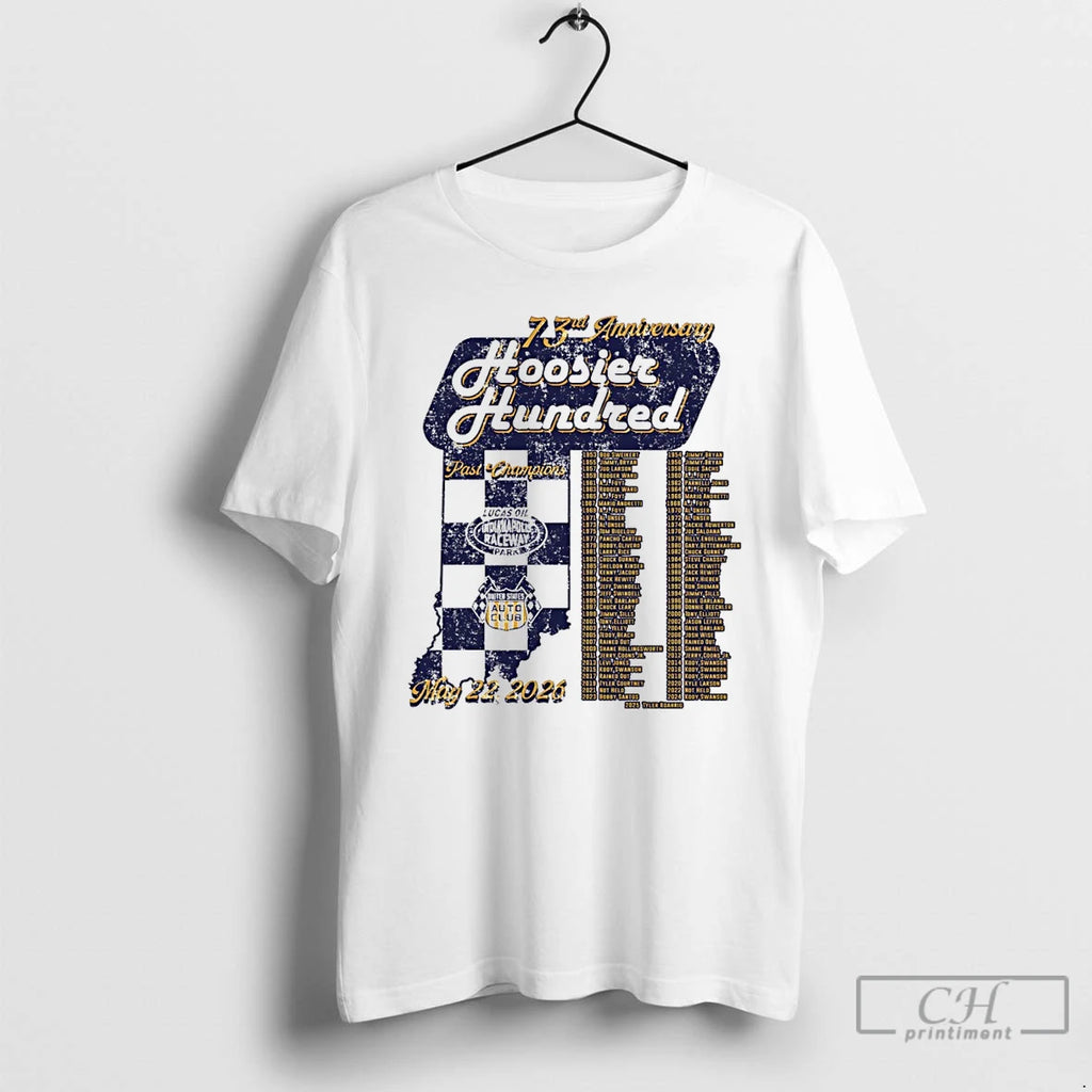 Premium Hoosier Hundred 73rd Anniversary Lucas Oil Indianapolis Raceway Park Past Champions T Shirts Sweater