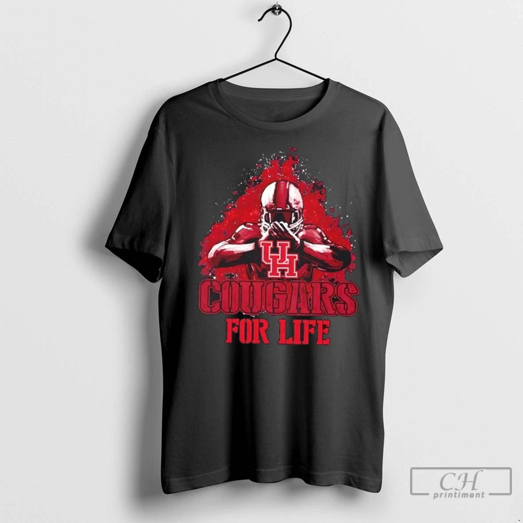 Premium Houston Cougars Football For Life Shirt Hoodie Sweatshirt | PurePodTees.com