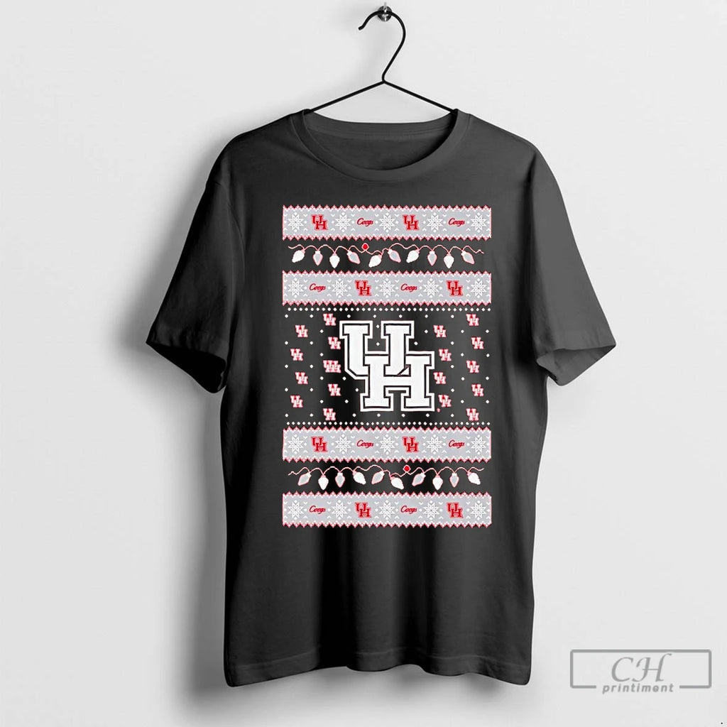 Premium Houston Cougars Ugly Christmas Light Shirt Hoodie Sweatshirt | PurePodTees.com