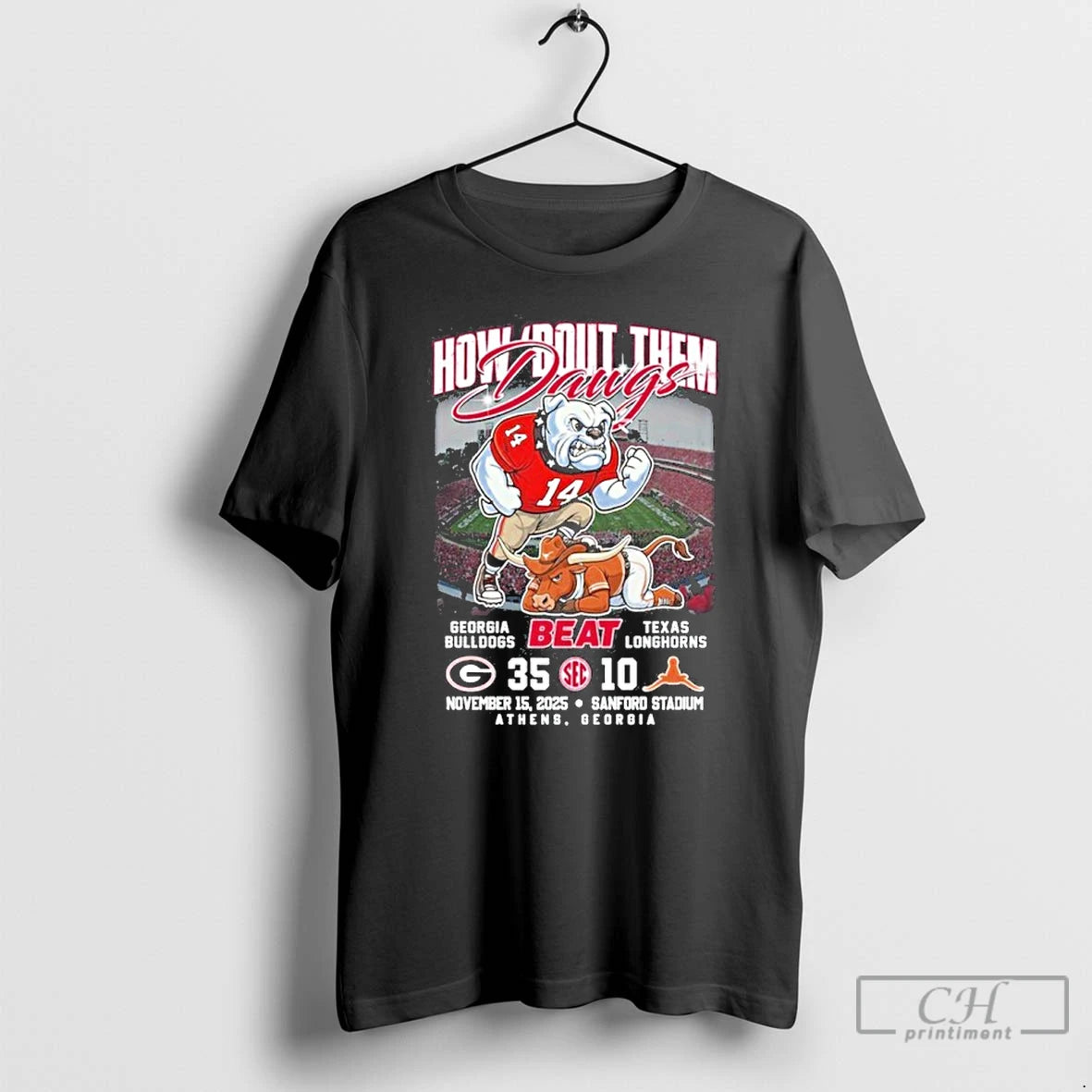 Premium How Bout Them Dawgs Georgia Beat Texas 35 10 Score Shirt Hoodie Sweatshirt | PurePodTees.com