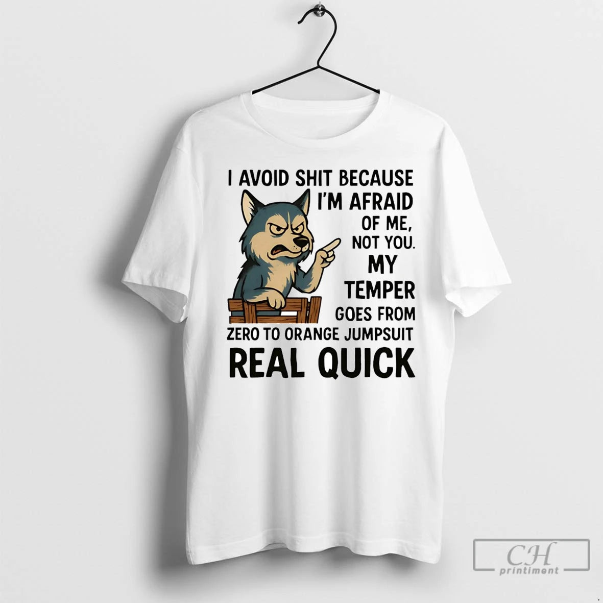 Premium Husky I Avoid Shit Because Im Afraid Of Me Not You My Temper Real Shirt Hoodie Sweatshirt | PurePodTees.com