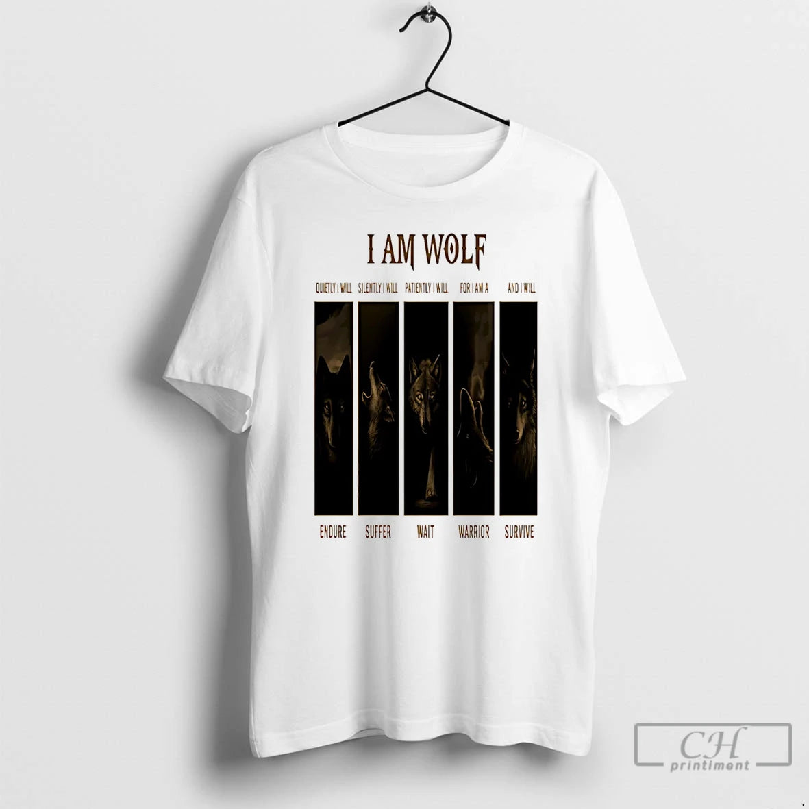 Premium I Am Wolf Quietly I Will Silently I Will Patiently I Will For Shirt Hoodie Sweatshirt | PurePodTees.com