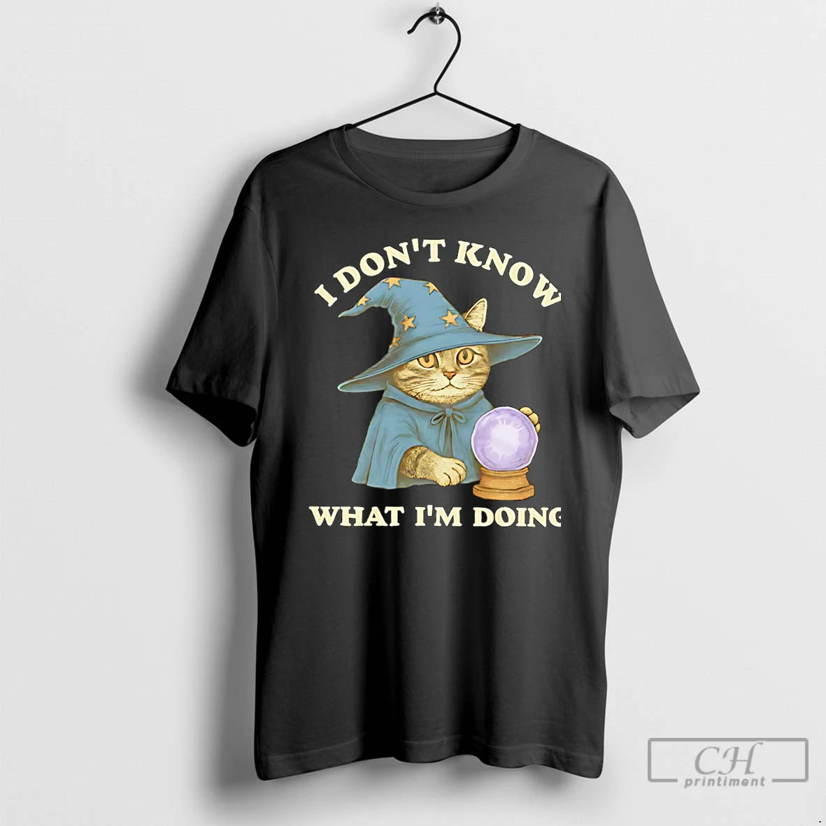 Premium I Dont Know What Im Doing Cat Wizard Christmas T Shirts Hoodie Sweatshirt | PurePodTees.com
