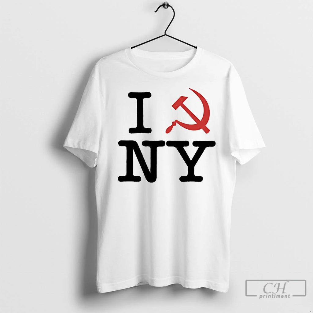 Premium I Love New York Hammer And Sickle Shirt Hoodie Sweatshirt | PurePodTees.com