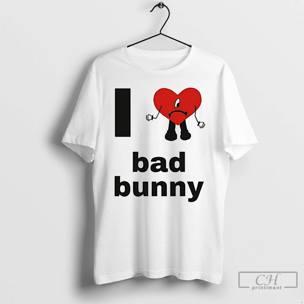 Premium I Love Bad Bunny T Shirts Hoodie Sweatshirt | PurePodTees.com