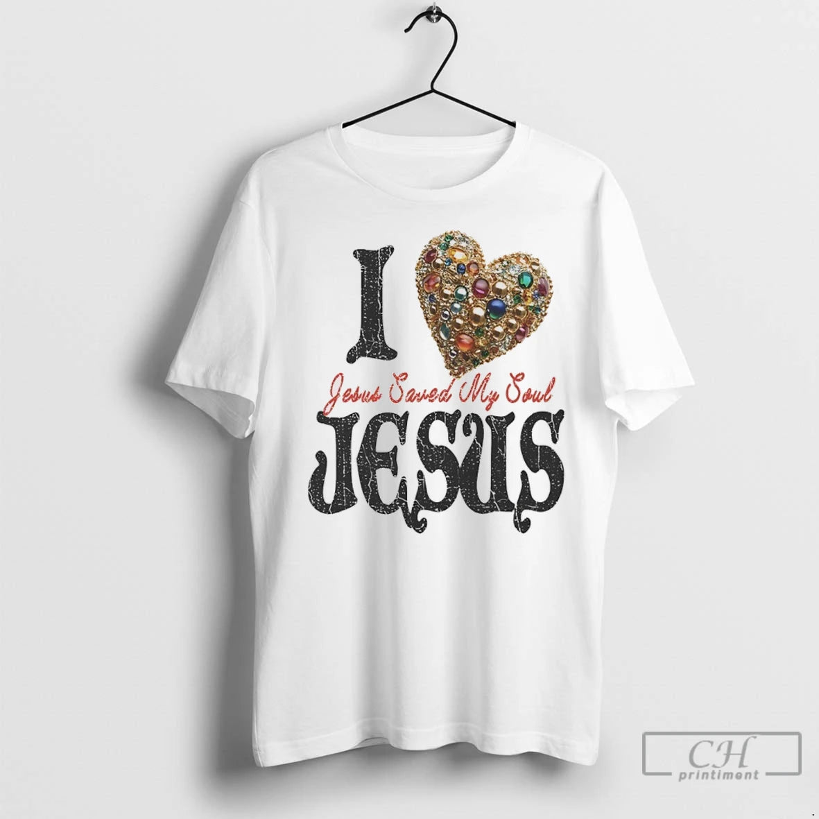 Premium I Love Jesus Saved My Soul Heart Diamond Shirt Hoodie Sweatshirt | PurePodTees.com