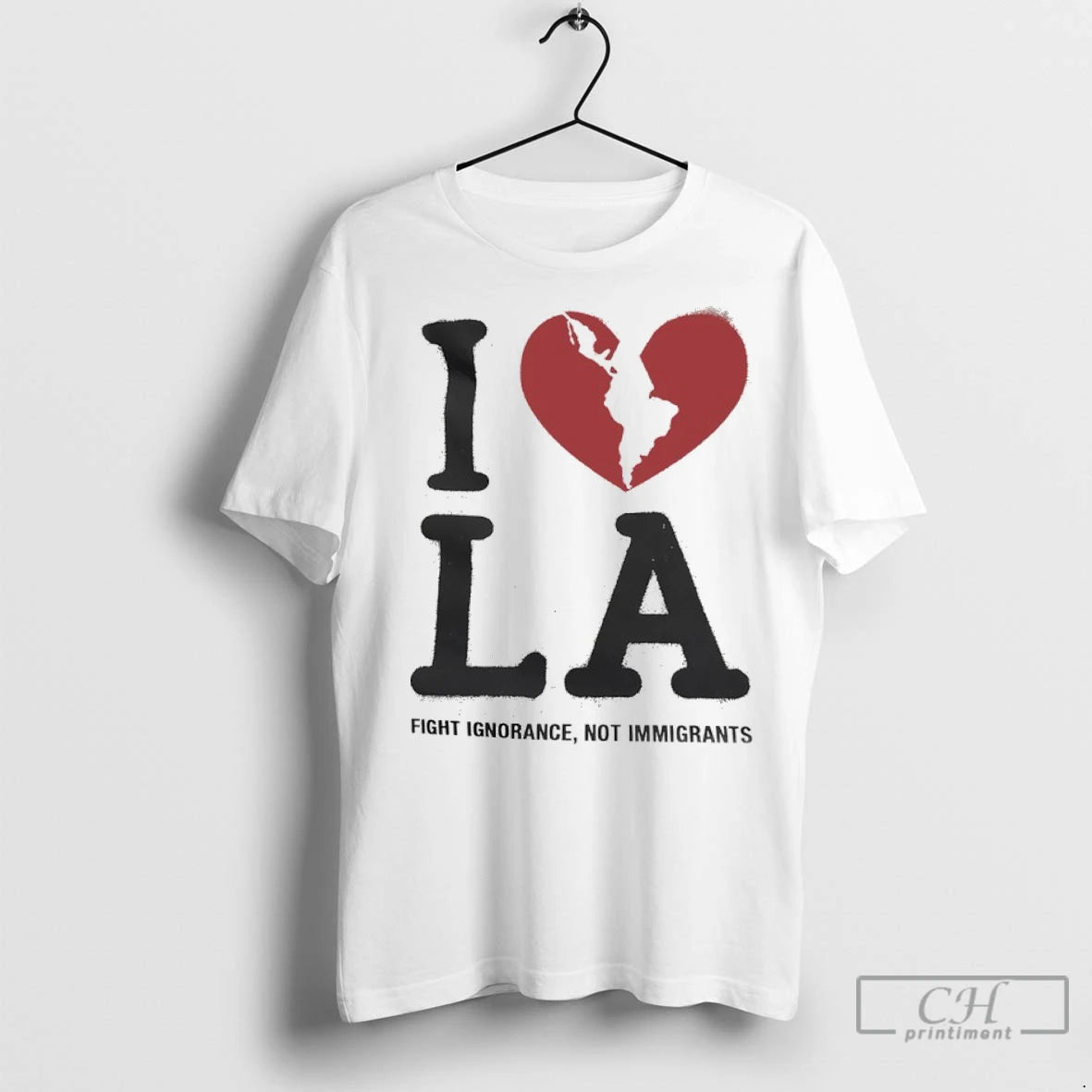 Premium I Love La Fight Ignorance Not Immigrants Shirt Hoodie Sweatshirt | PurePodTees.com