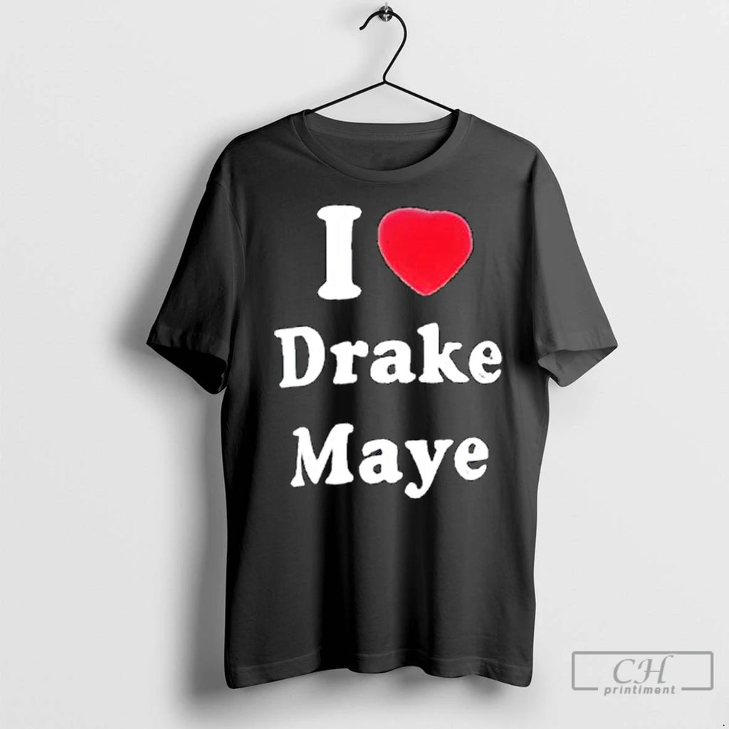 Premium I Love Drake Maye Heart Shirt Hoodie Sweatshirt | PurePodTees.com