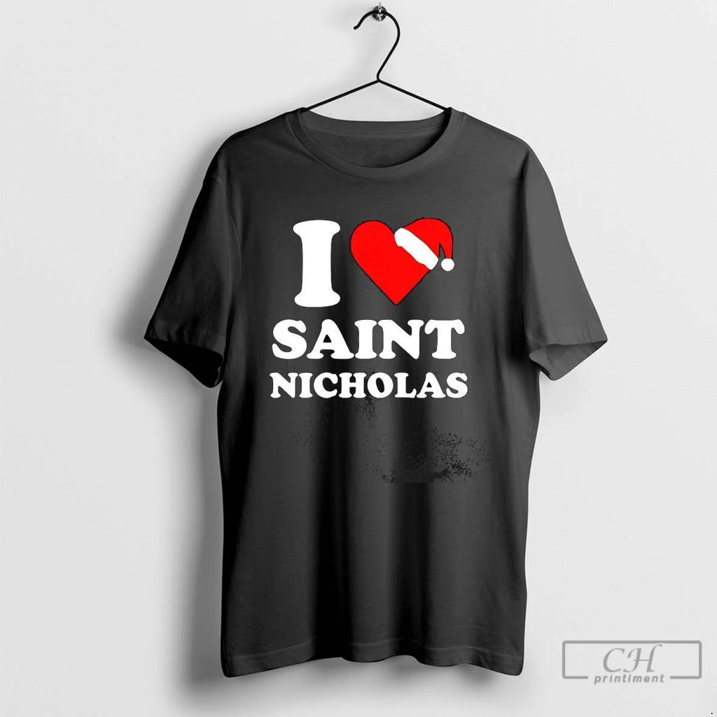 Premium I Love Saint Nicholas Christmas Shirt Hoodie Sweatshirt | PurePodTees.com