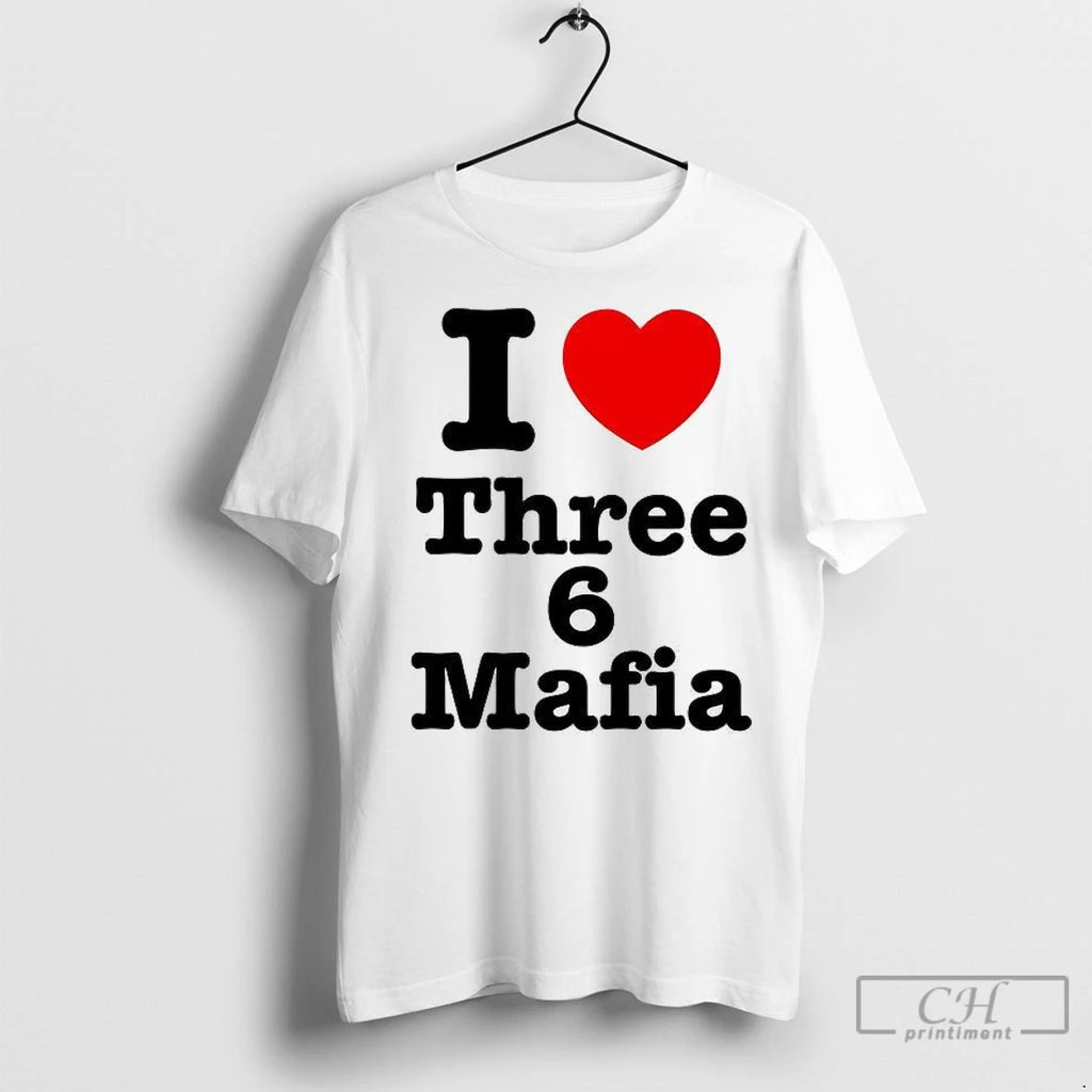 Premium I Love Three 6 Mafia Shirt Hoodie Sweatshirt | PurePodTees.com